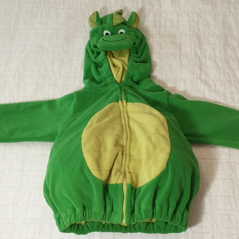Dragon Halloween Costume, Carter's Size 12 Months, Fleece Hoodie Zip Up - Picture 1 of 6